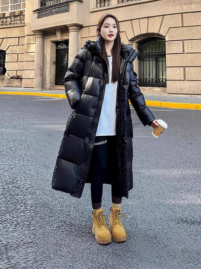 White duck down pullover down jacket