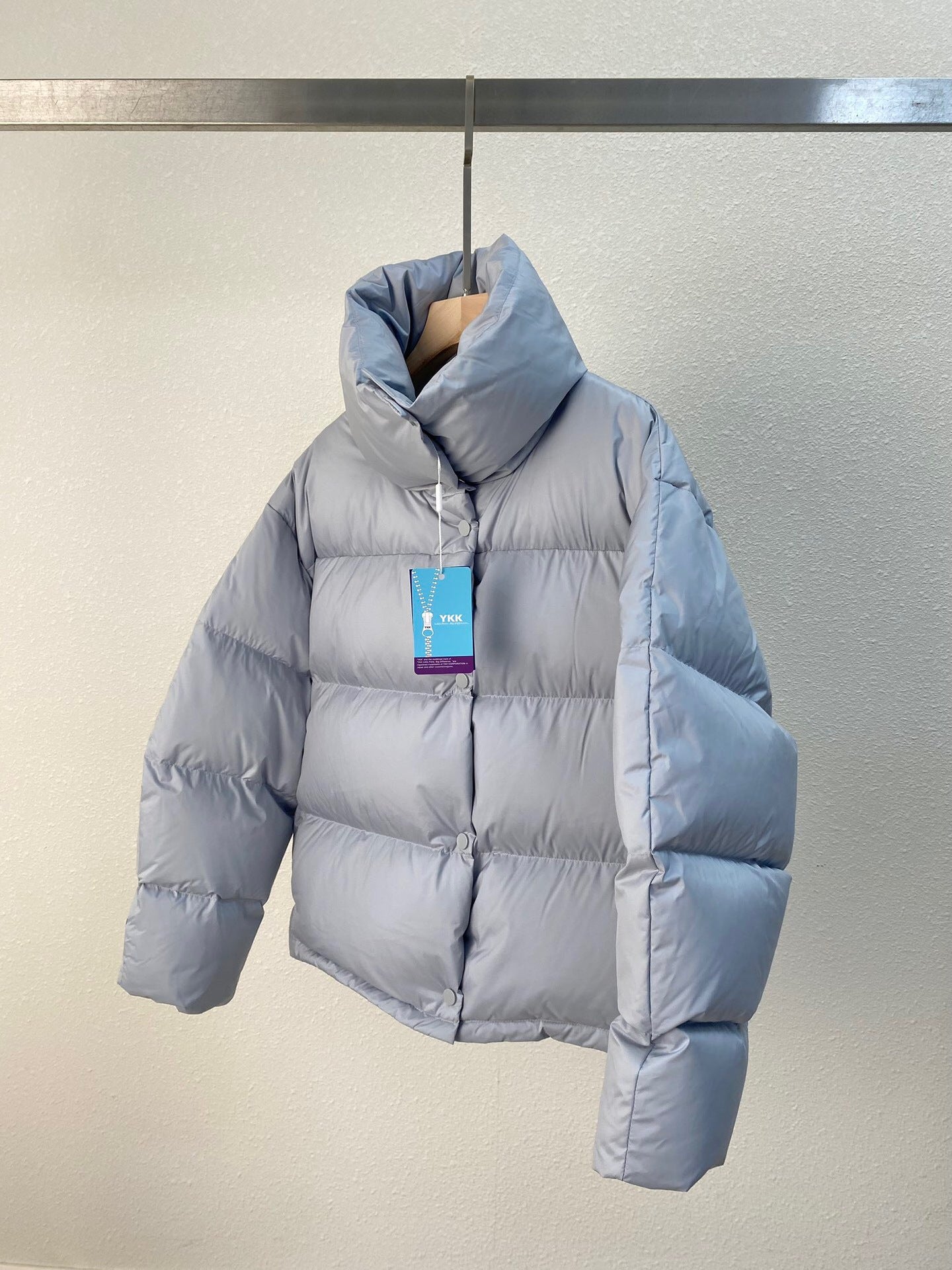Down Jacket with Funnel Collar