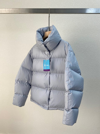 Down Jacket with Funnel Collar