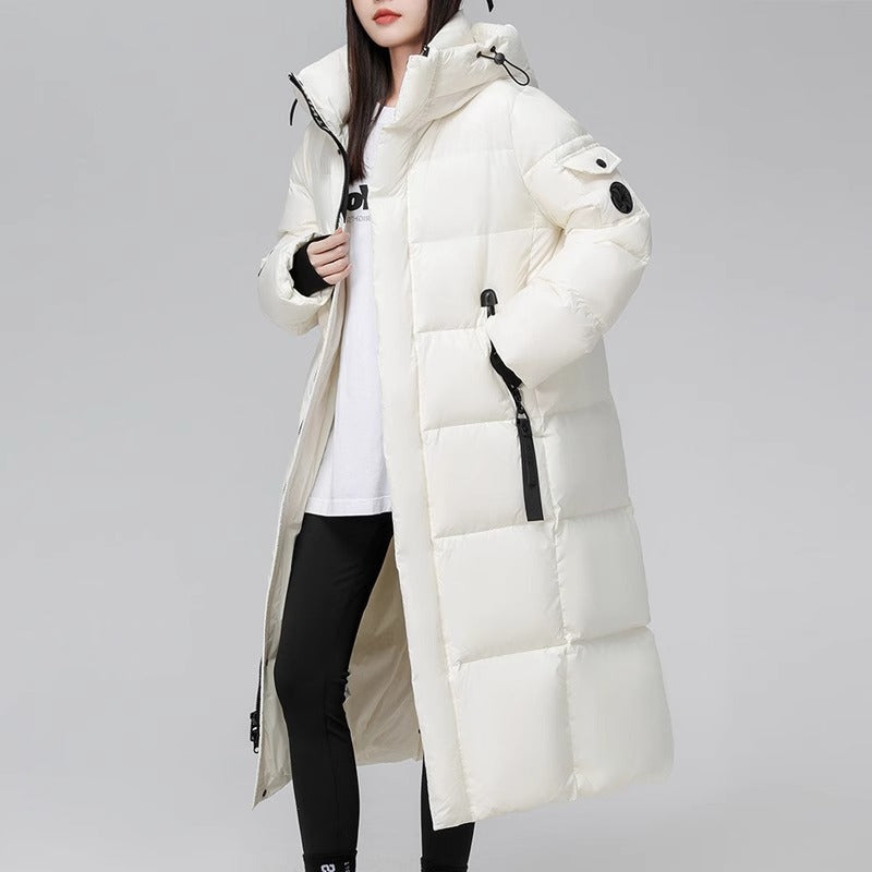 White duck down pullover down jacket