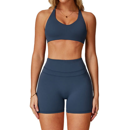 Rugged tight-fitting back yoga set