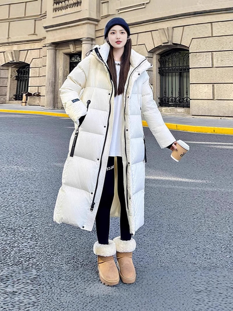 White duck down pullover down jacket