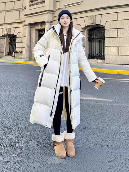 White duck down pullover down jacket